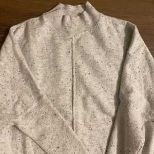 LOFT Light Gray Mock Neck Sweater